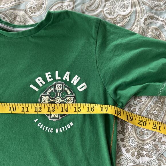 Retro Irish Unisex T-Shirt Green Ireland Patch Celtic Nation Track & Field - Picture 6 of 7